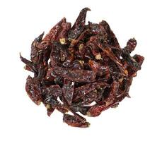 Dried Red Chili Peppers isolated on White Background photo