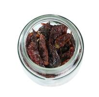 Dried Red Chili Peppers isolated on White Background photo