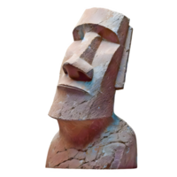 ai generato Pasqua isola roccia moai statua isolato su trasparente sfondo png