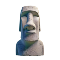 AI generated Easter island rock moai statue isolated on transparent background png