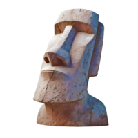 AI generated Easter island rock moai statue isolated on transparent background png