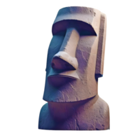 AI generated Easter island rock moai statue isolated on transparent background png