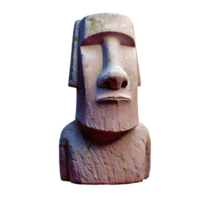 AI generated Easter island rock moai statue isolated on transparent background png