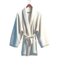 AI generated bathrobe on hanger isolated on transparent background png