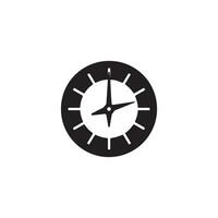 un logo de reloj icono diseño vector reloj silueta hogar reloj aislado en blanco antecedentes.