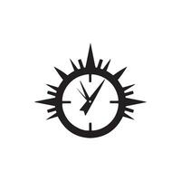 A logo of watch icon design vector watch silhouette, home watch isolated on white background.