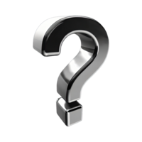 AI generated question mark 3d isolated on transparent background png