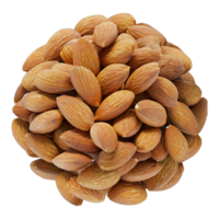 AI generated bunch of almonds isolated on transparent background png