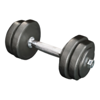 AI generated rubber encased hand dumbbell isolated on transparent background png