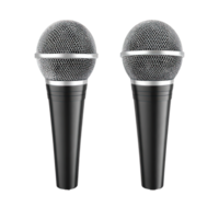 AI generated wireless dynamic microphones isolated on transparent background png