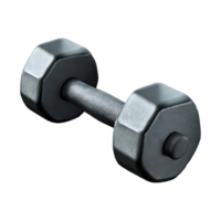 AI generated rubber encased hand dumbbell isolated on transparent background png