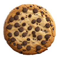 AI generated cookie with chocolate chips isolated on transparent background png