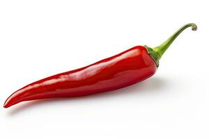 AI generated A Red chili pepper is isolated on a white background. AI Generated photo