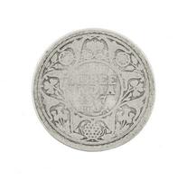 Indian old Coin or Indian Currency on White Background photo