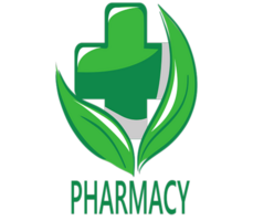 Health Pharmacy logo design PNG template