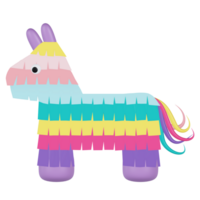 3d Rendern Regenbogen Pinata Symbol isoliert png