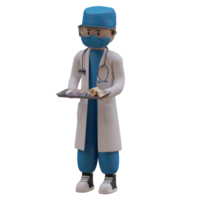 3d illustration de chirurgien en train de préparer pour chirurgie png