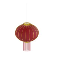 een traditioneel Aziatisch rood en goud lantaarn hangende van de plafond png