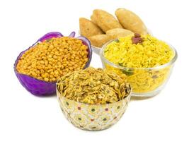 Indian Group of Diwali and Holi Celebration Food photo