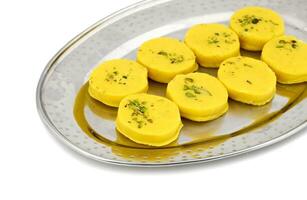 Indian Sweet Food Kesar Peda photo