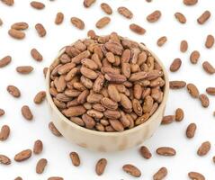 Red Kidney Beans on White Background photo