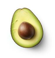 AI generated Avocado on white background. AI Generated photo