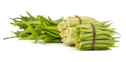 Guar or Cluster Bean With Others Vegetables on White Background photo