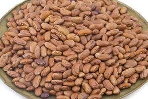 Red Kidney Beans on White Background photo