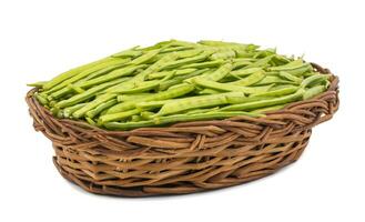 Guar or Cluster Bean on White Background photo