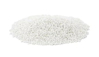 Heap of White Sago Pearls Also Know as Sabudana on White Background photo