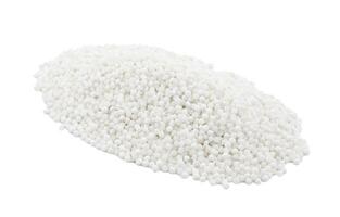 Heap of White Sago Pearls Also Know as Sabudana on White Background photo