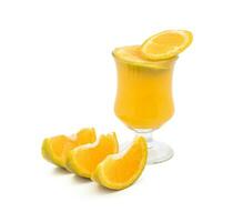 Fresh Orange Fruit Juice And Slices of Orange photo