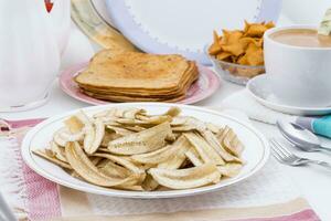 Banana Chips Popular Deep Fried Tea Time Snack photo