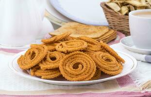 Indian Traditional Gujarati Snack Chakli photo