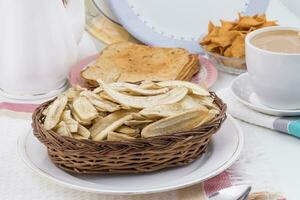 Banana Chips Popular Deep Fried Tea Time Snack photo