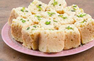 Indian Traditional Sweet Food Mysore Pak or Mysoor Pak photo