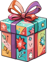 AI generated Colorful Boxing Day Gift Box Image png