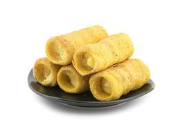 Indian Sweet Dish Puff Roll with Cream photo