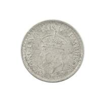 Indian Currency or Indian old Coin on White Background photo