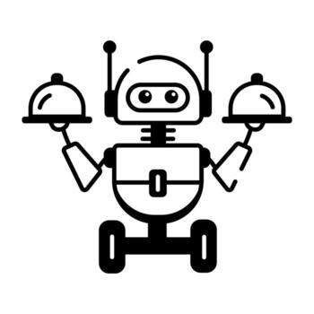 artificial inteligencia lineal icono vector