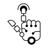 Collection of Outline Icons Depicting AI Innovation vector