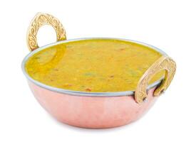 Indian Traditional Cuisine Daal Curry on White Background photo