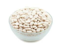 Butter Beans or Val Beans on White Background photo