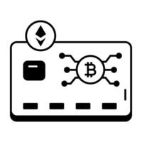 Cryptocurrency Trading Linear Icon vector