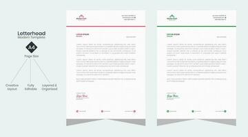 corporate modern letterhead design template with yellow, vector