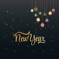 2024 Happy New Year Typography Design vector