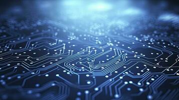 AI generated Circuit Board Background. Computer, Data, Technology, Artificial Intelligence. AI Generated photo