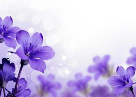 AI generated Abstract spring background with purple flowers. AI Generated photo