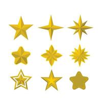 Creative flat north star logo set design vector