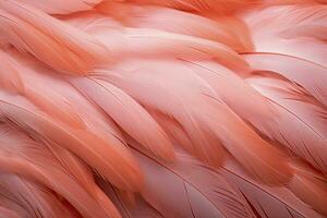 AI generated Flamingo Feather background. AI Generated photo